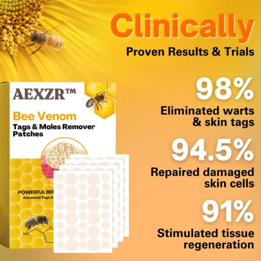 AEXZR™ Bee Venom -🇺🇸𝕊𝕒𝕧𝕖 🇺🇵 𝕥𝕠 8️⃣0️⃣% 𝕥𝕠𝕕𝕒𝕪🗽- Tags & Moles Remover Patches