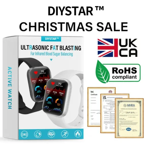 DIYSTAR ™ Ultrasonic Fat Blasting ＆ Far Infrared Blood Sugar Balancing Detox Wristband