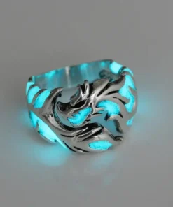 Punk fashion personality luminous dragon ring